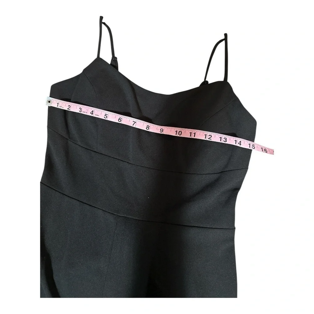 Teeze Me Black Wide-Leg Jumpsuit with Lace-Up Bodice – Size 9